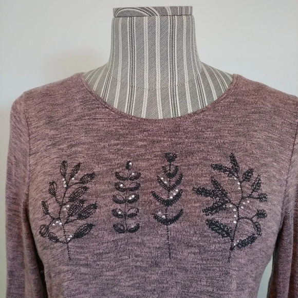 Armand Thiery Knit Shirt with Sheer Accent, L - Picture 2 of 5